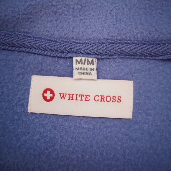 White Cross Ladies Size Medium Purple & Navy Full Zip Fleece Jacket - Picture 3 of 6